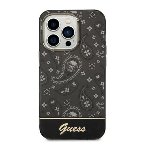 ⁨Guess GUHCP14LHGBNHK iPhone 14 Pro 6,1" black/black hardcase Bandana Paisley⁩ at Wasserman.eu