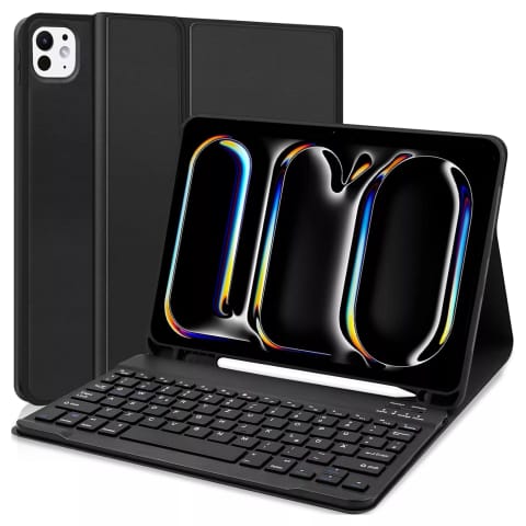 ⁨Etui ochronne z klawiaturą do Apple iPad Pro 11" M4 2024 Alogy Keyboard case z miejscem na rysik klawiatura Bluetooth czarne⁩ w sklepie Wasserman.eu