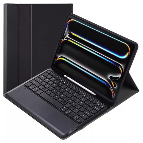 ⁨Etui ochronne z klawiaturą do Apple iPad Pro 13" M4 2024 7gen Alogy Keyboard case z miejscem na rysik klawiatura Bluetooth czarne⁩ w sklepie Wasserman.eu