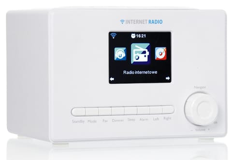 ⁨INTERNET RADIO WIFI1002 3.2" color LCD white ART⁩ at Wasserman.eu