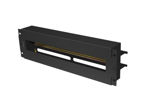 ⁨Voltage distribution panel 3U 19 inches with DIN ts-35 rail, black⁩ at Wasserman.eu