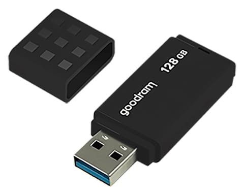 ⁨Goodram UME3 USB flash drive 128 GB USB Type-A 3.0 (3.1 Gen 1) Black⁩ at Wasserman.eu