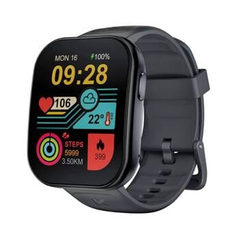 ⁨Smartwatch Kumi U6 czarny (black)⁩ w sklepie Wasserman.eu