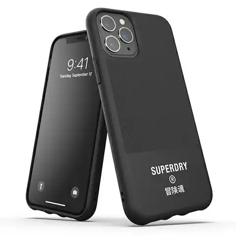 ⁨SuperDry Moulded Canvas iPhone 11 Pro Ma x Case czarny/black 41550⁩ w sklepie Wasserman.eu