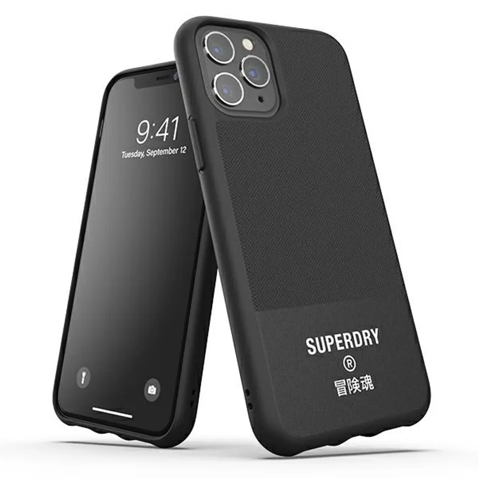 ⁨SuperDry Moulded Canvas iPhone 11 Pro Ma x Case black/black 41550⁩ at Wasserman.eu