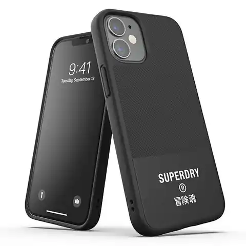 ⁨SuperDry Moulded Canvas iPhone 12 mini Case czarny/black 42584⁩ w sklepie Wasserman.eu