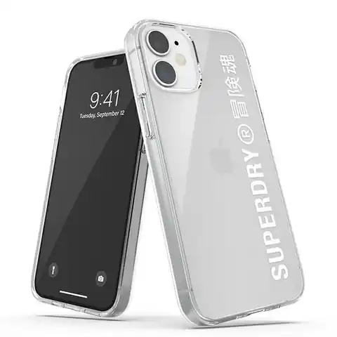 ⁨SuperDry Snap iPhone 12 mini Clear Case white/white 42593⁩ at Wasserman.eu