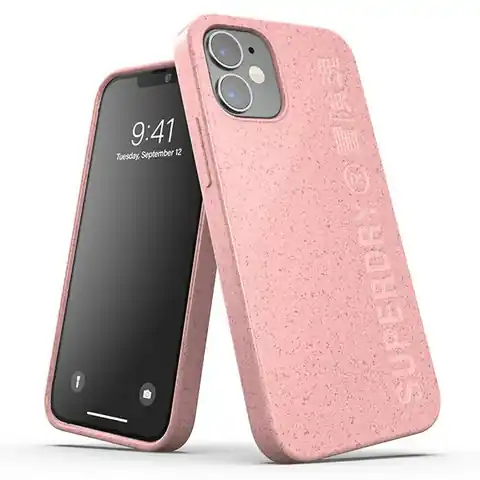 ⁨SuperDry Snap iPhone 12 mini Compostable Case pink/pink 42620⁩ at Wasserman.eu