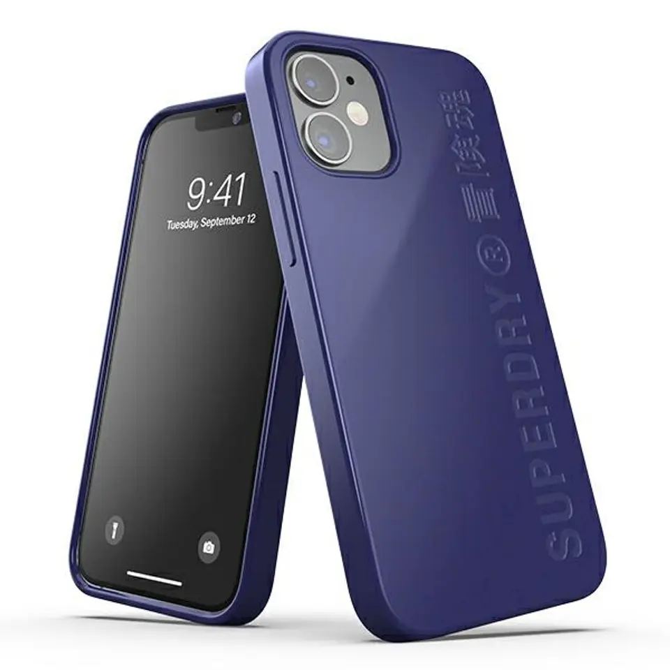 ⁨SuperDry Snap iPhone 12 mini Compostable granatowy/navy 42626⁩ w sklepie Wasserman.eu