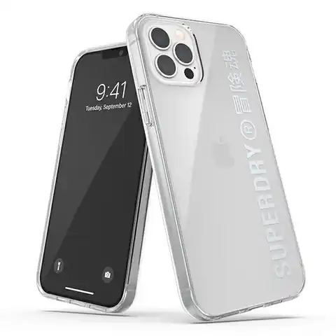 ⁨SuperDry Snap iPhone 12/12 Pro Clear Cas e Silver/Silver 42591⁩ at Wasserman.eu