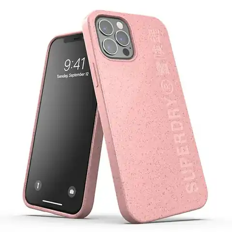 ⁨SuperDry Snap iPhone 12/12 Pro Compostab le Case pink/pink 42621⁩ at Wasserman.eu