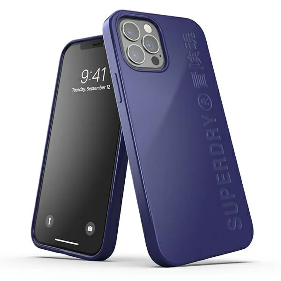 ⁨SuperDry Snap iPhone 12/12 Pro Compostab le navy/navy 42627⁩ at Wasserman.eu