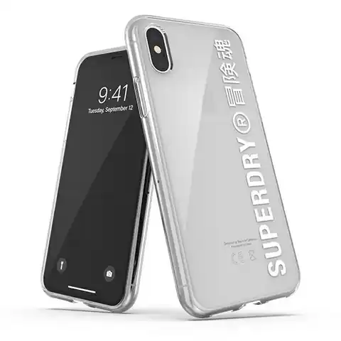 ⁨SuperDry Snap iPhone X/Xs Clear Case biały/white 41576⁩ w sklepie Wasserman.eu