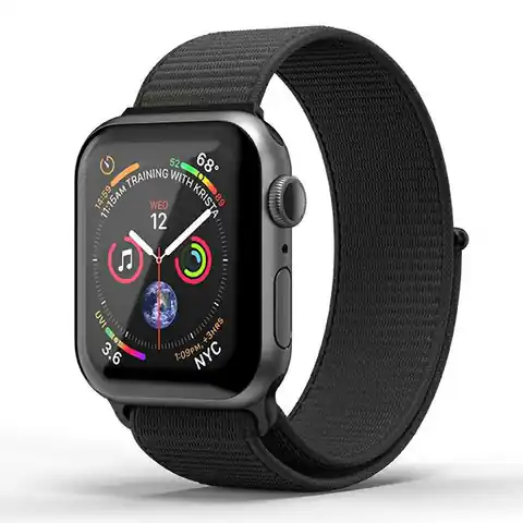⁨SuperDry Watchband Apple Watch 38/40/41 mm Series 4/5/6/7/8/SE/SE 2 Nylon Weave czarny/black 41673⁩ w sklepie Wasserman.eu