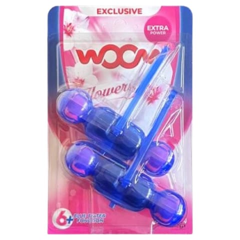 ⁨WOOM Zawieszka barwiąca do WC 2x50g flowers⁩ w sklepie Wasserman.eu