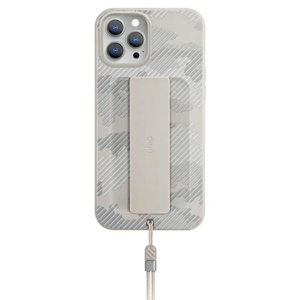 ⁨UNIQ etui Heldro iPhone 12 Pro Max 6,7" beżowy moro/ivory camo Antimicrobial⁩ w sklepie Wasserman.eu