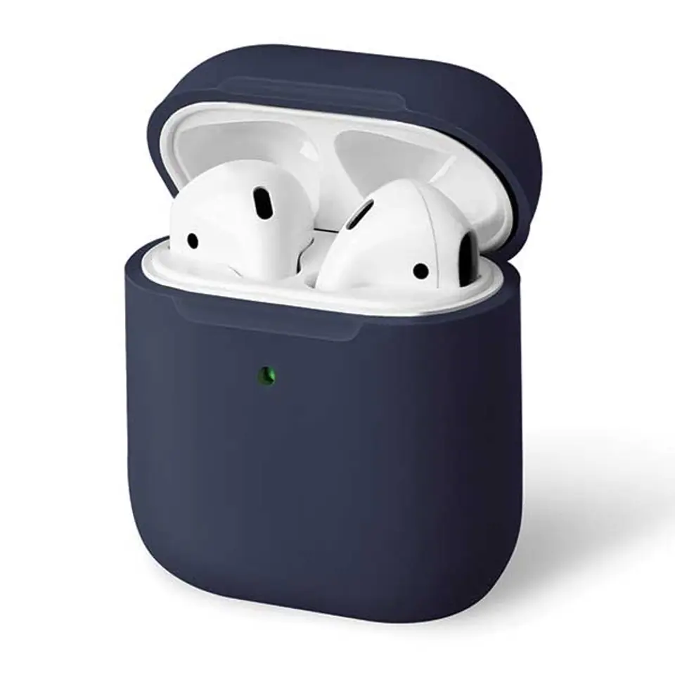 UNIQ etui Lino AirPods 1/2 gen. Silicone niebieski/indigo blue w sklepie Wasserman.eu