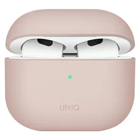 ⁨UNIQ etui Lino AirPods 3 gen. Silicone różowy/blush pink⁩ w sklepie Wasserman.eu