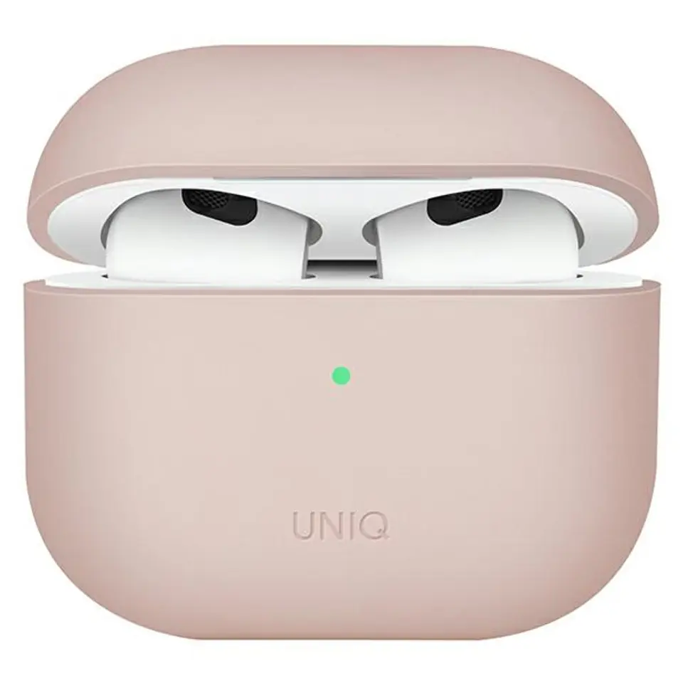 ⁨UNIQ case Lino AirPods 3 gen. Silicone pink/blush pink⁩ at Wasserman.eu