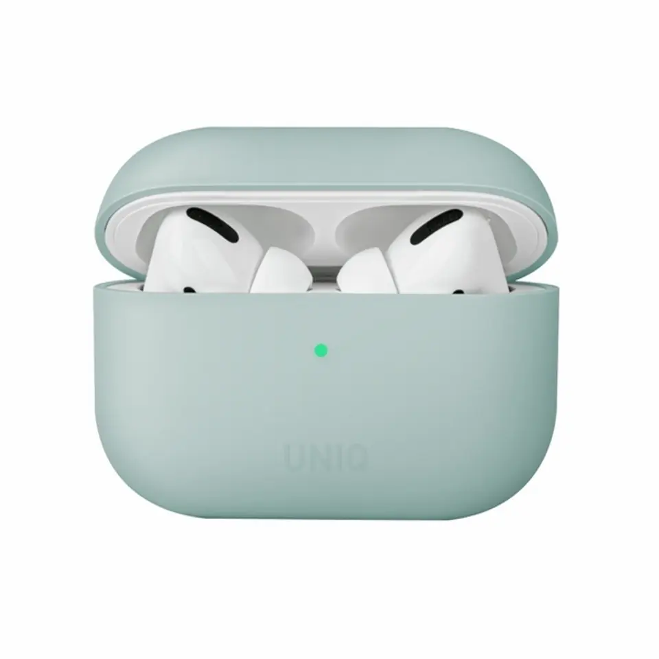 ⁨UNIQ etui Lino AirPods Pro Silicone miętowy/mint green⁩ w sklepie Wasserman.eu