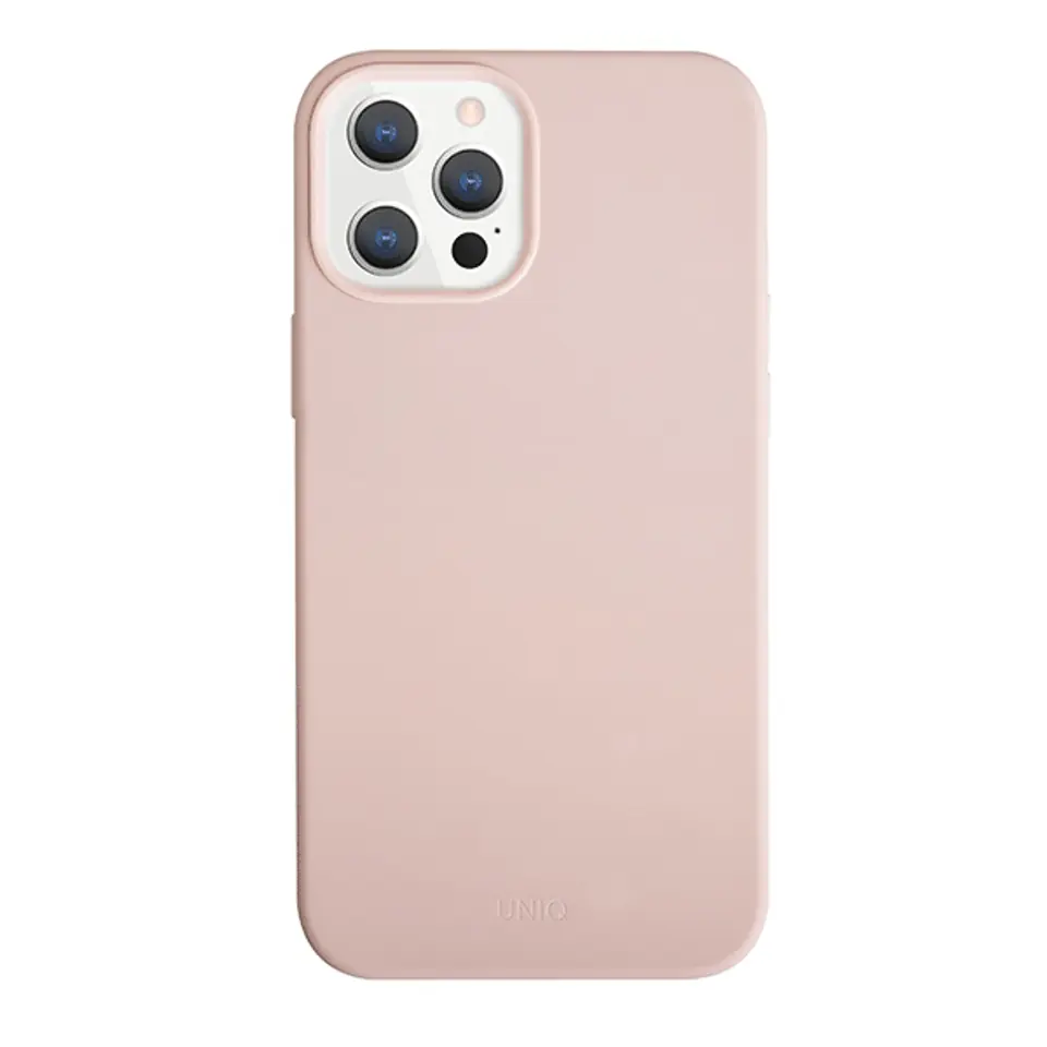 ⁨UNIQ etui Lino Hue iPhone 12 Pro Max 6,7" różowy/blush pink Antimicrobial⁩ w sklepie Wasserman.eu