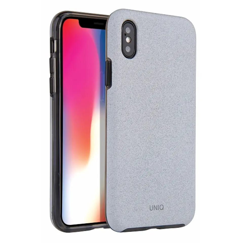 ⁨UNIQ etui Lithos iPhone Xs Max jasno -szary/ light grey⁩ w sklepie Wasserman.eu