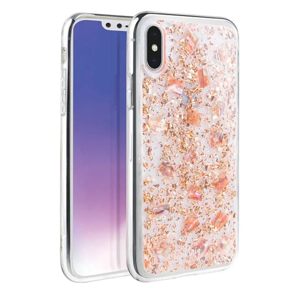 ⁨UNIQ etui Lumence Clear iPhone Xs Max różowo-złoty/Rosedale rose gold⁩ w sklepie Wasserman.eu