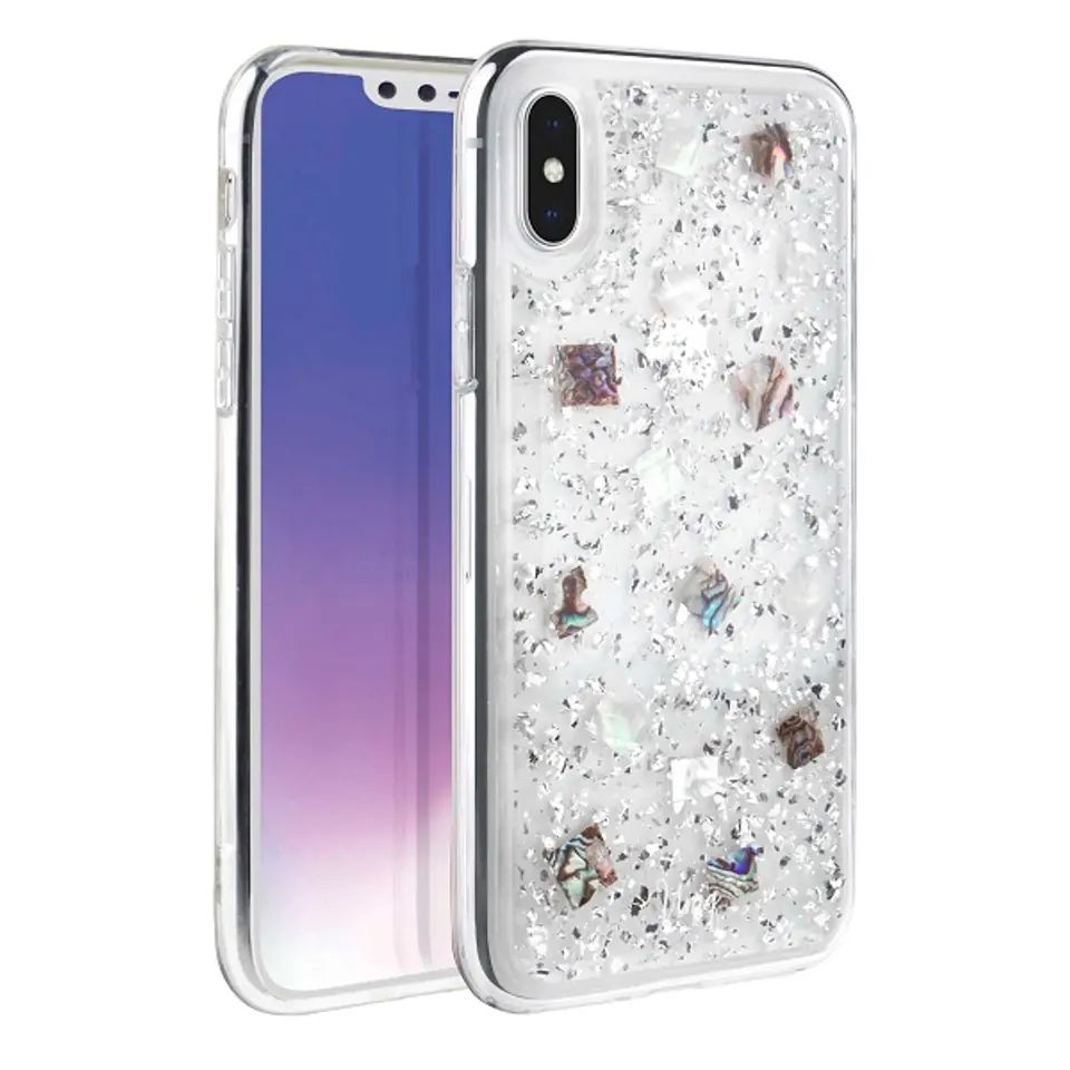 ⁨UNIQ etui Lumence Clear iPhone Xs Max srebrny/Perivvinkle silver⁩ w sklepie Wasserman.eu