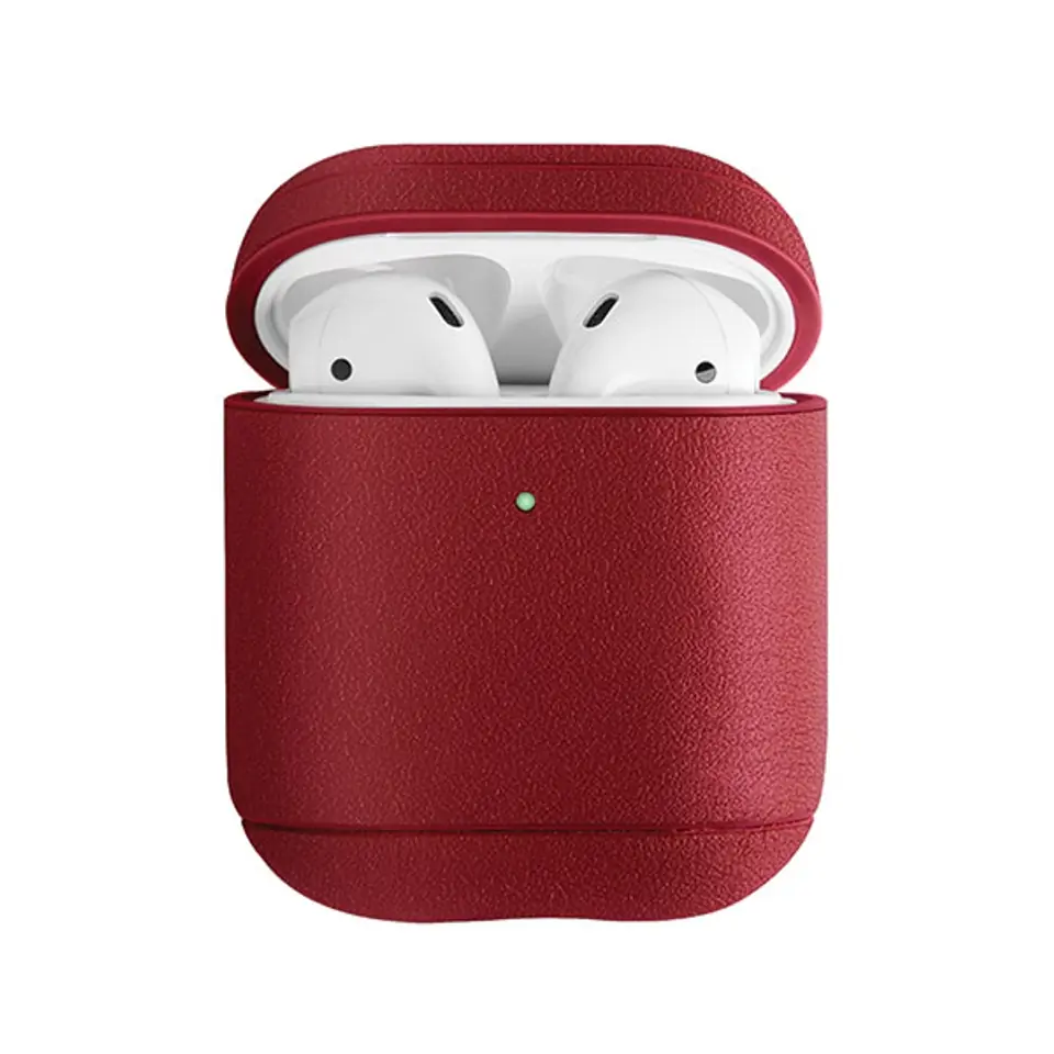 UNIQ etui Terra AirPods 1/2 gen. Genuine Leather czerwony/red w sklepie Wasserman.eu