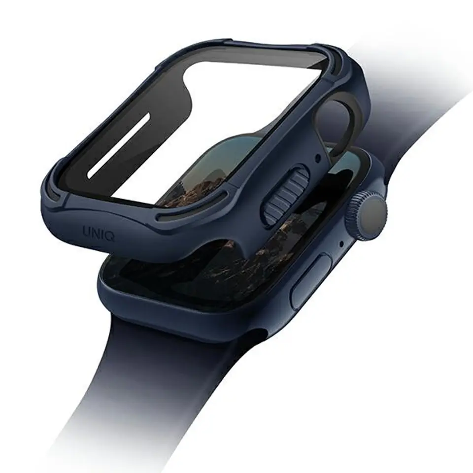 ⁨UNIQ etui Torres Apple Watch Series 4/5/6/SE 40mm. niebieski/nautical blue⁩ w sklepie Wasserman.eu