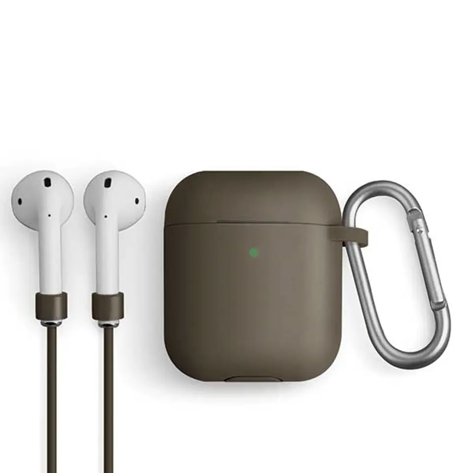 UNIQ etui Vencer AirPods 1/2 gen. Silicone beżowy/dark sand beige w sklepie Wasserman.eu