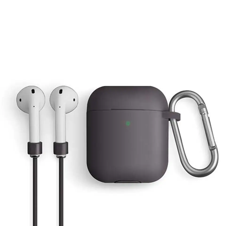 UNIQ etui Vencer AirPods 1/2 gen. Silicone szary/charcoal grey w sklepie Wasserman.eu