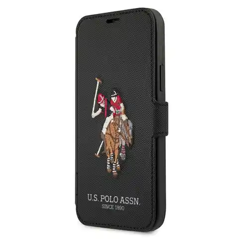 ⁨US Polo USFLBKP12LPUGFLBK iPhone 12 Pro Max 6.7" black/black book Polo Embroidery Collection⁩ at Wasserman.eu