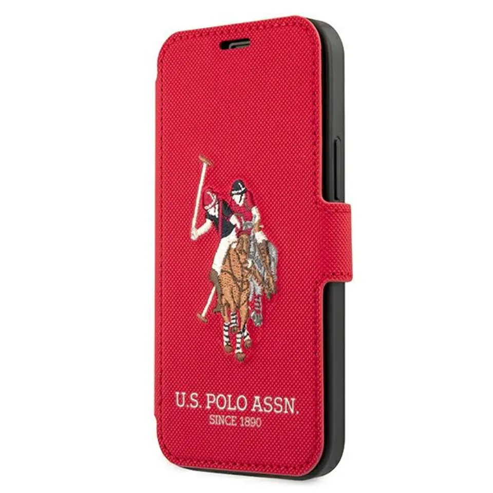 ⁨US Polo USFLBKP12LPUGFLRE iPhone 12 Pro Max 6,7" czerwony/red book Polo Embroidery Collection⁩ w sklepie Wasserman.eu