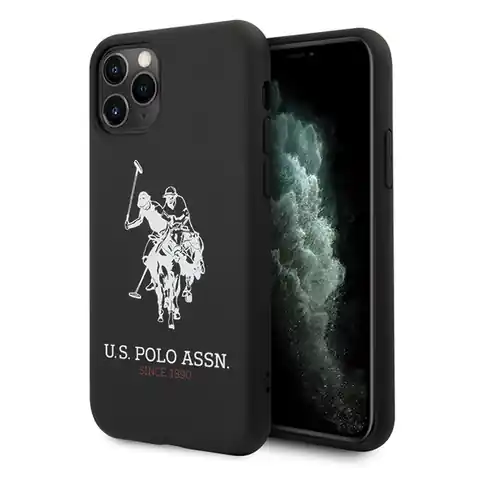⁨US Polo USHCN65SLHRBK iPhone 11 Pro Max czarny/black Silicone Collection⁩ w sklepie Wasserman.eu