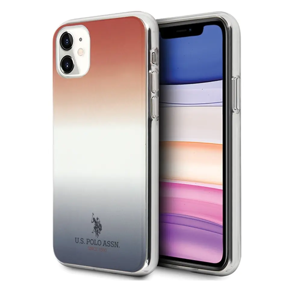 ⁨US Polo USHCN61TRDGRB iPhone 11 czerwono-niebieski/blue&red Gradient Pattern Collection⁩ w sklepie Wasserman.eu