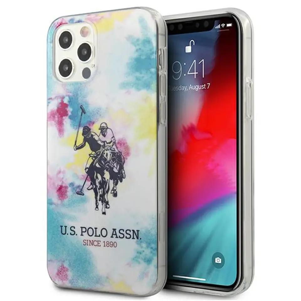 ⁨US Polo USHCP12LPCUSML iPhone 12 Pro Max 6,7" multicolor Tie & Dye Collection⁩ w sklepie Wasserman.eu