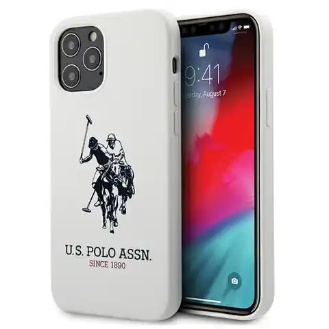 ⁨US Polo USHCP12LSLHRWH iPhone 12 Pro Max 6,7" biały/white Silicone Collection⁩ w sklepie Wasserman.eu