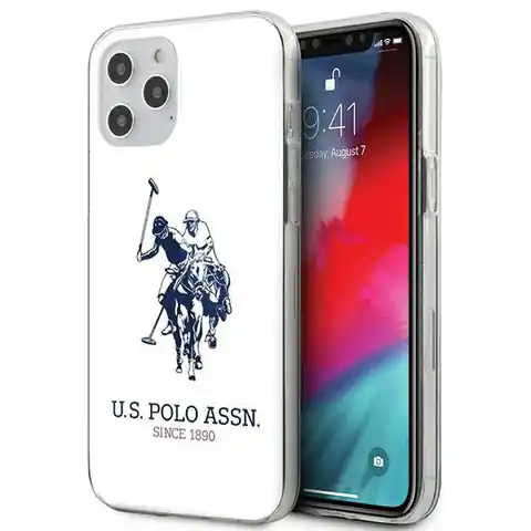 ⁨US Polo USHCP12LTPUHRWH iPhone 12 Pro Max 6,7" biały/white Shiny Big Logo⁩ w sklepie Wasserman.eu