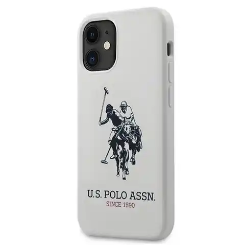 ⁨US Polo USHCP12SSLHRWH iPhone 12 mini 5,4" biały/white Silicone Collection⁩ w sklepie Wasserman.eu
