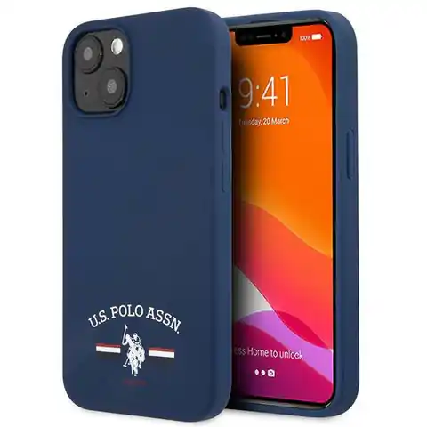 ⁨US Polo USHCP13SSFGV iPhone 13 mini 5.4" navy blue/navy Silicone Collection⁩ at Wasserman.eu