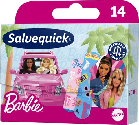 ⁨SALVEQUICK Plastry opatrunkowe dla dzieci - Barbie 1 op.-14 sztuk⁩ w sklepie Wasserman.eu