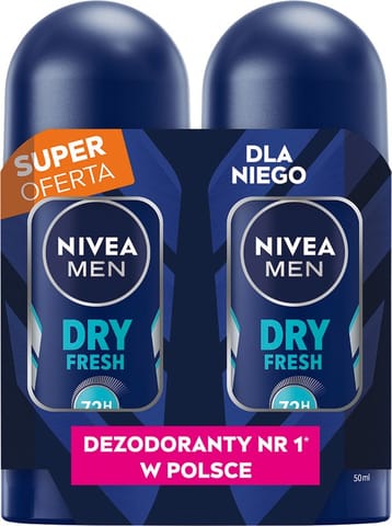 ⁨NIVEA Men Antyperspirant w kulce Dry Fresh DUO 2x50 ml⁩ w sklepie Wasserman.eu