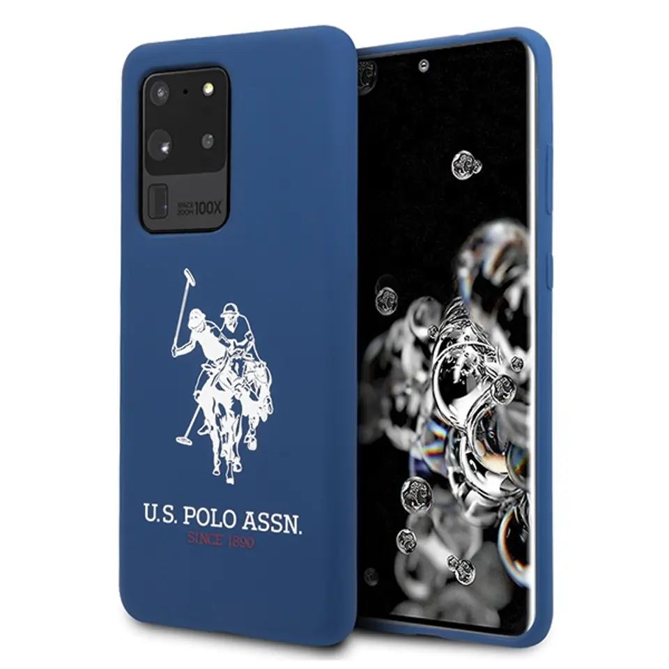 ⁨US Polo USHCS69SLHRNV S20 Ultra G988 granatowy/navy Silicone Collection⁩ w sklepie Wasserman.eu