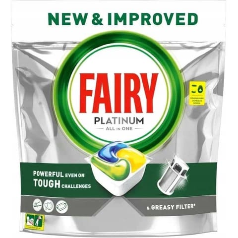 ⁨Kapsułki do zmywarki FAIRY PLATINUM ALL IN ONE LEMON (28szt)⁩ w sklepie Wasserman.eu