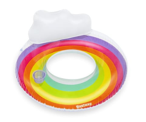⁨Inflatable Swimming Wheel 107cm Rainbow Bestway 43647⁩ at Wasserman.eu