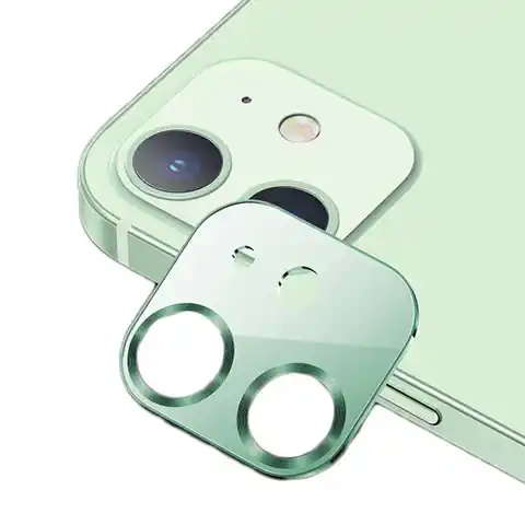 ⁨USAMS Camera Lens Glass iPhone 12 mini metal green/green BH706JTT04 (US-BH706)⁩ at Wasserman.eu