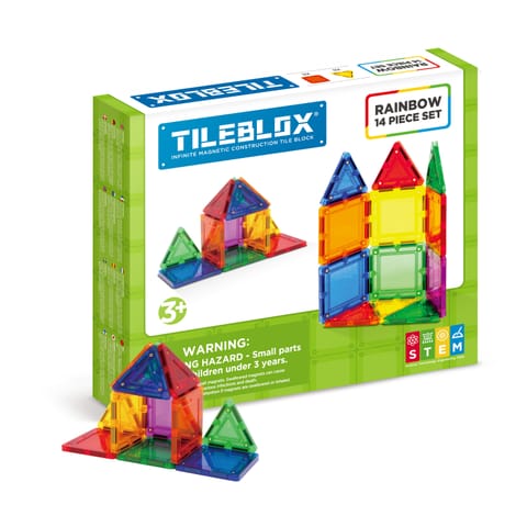 ⁨Magnetic blocks Tileblox Rainbow set 14 pieces⁩ at Wasserman.eu