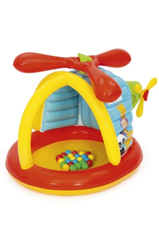 ⁨Dmuchany Kojec Fisher-Price dla dzieci Brodzik Helikopter BESTWAY 155x102x91cm + Piłeczki⁩ w sklepie Wasserman.eu