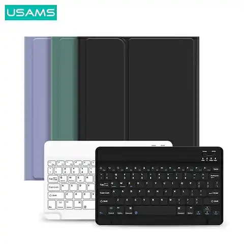 ⁨USAMS Etui Winro z klawiaturą iPad 9.7" zielone etui-biała klawiatura/green cover-white keyboard IPO97YRXX02 (US-BH642)⁩ w sklepie Wasserman.eu